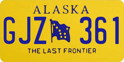 AK license plate GJZ361