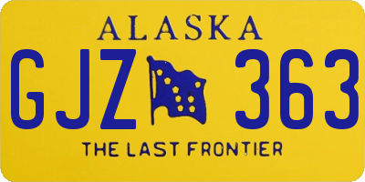 AK license plate GJZ363