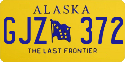 AK license plate GJZ372