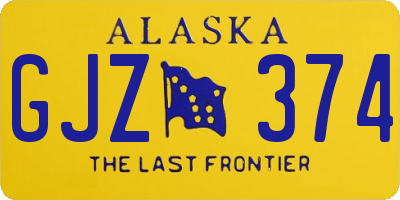 AK license plate GJZ374