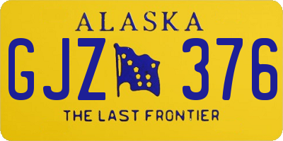 AK license plate GJZ376