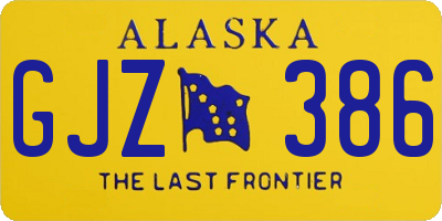 AK license plate GJZ386
