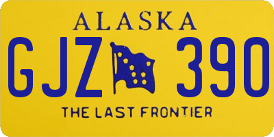 AK license plate GJZ390