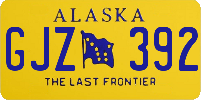AK license plate GJZ392