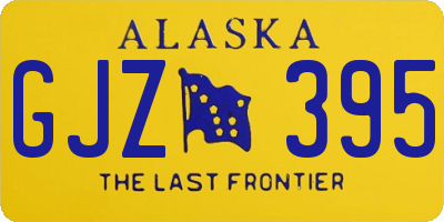 AK license plate GJZ395