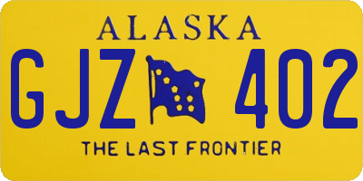 AK license plate GJZ402
