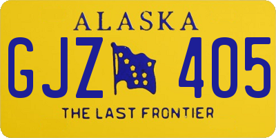 AK license plate GJZ405