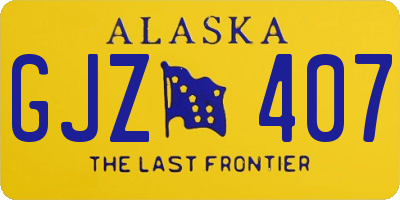 AK license plate GJZ407