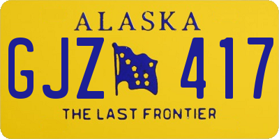 AK license plate GJZ417
