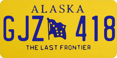 AK license plate GJZ418