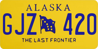 AK license plate GJZ420