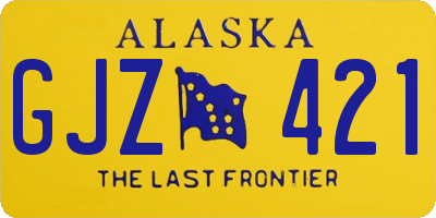 AK license plate GJZ421