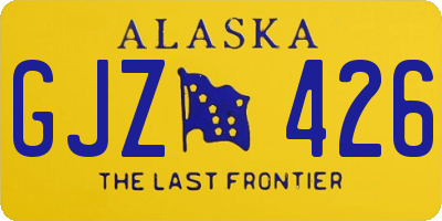 AK license plate GJZ426