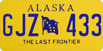 AK license plate GJZ433