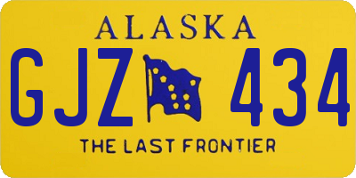 AK license plate GJZ434