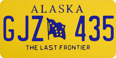 AK license plate GJZ435