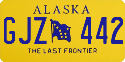 AK license plate GJZ442