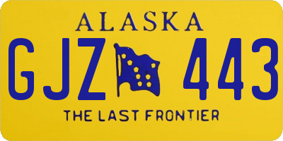 AK license plate GJZ443