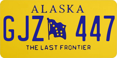 AK license plate GJZ447