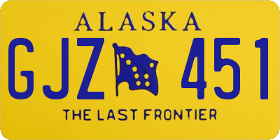 AK license plate GJZ451