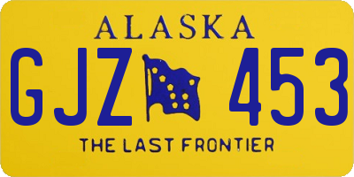AK license plate GJZ453