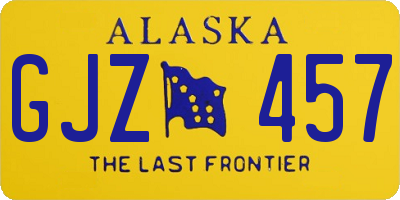 AK license plate GJZ457