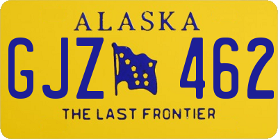AK license plate GJZ462
