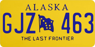 AK license plate GJZ463
