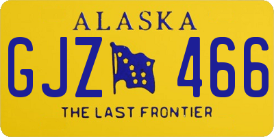 AK license plate GJZ466