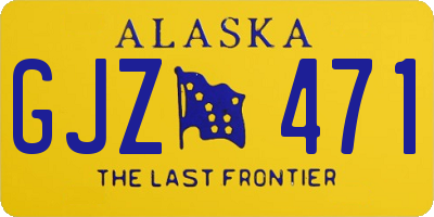 AK license plate GJZ471