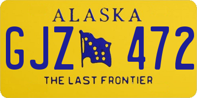 AK license plate GJZ472