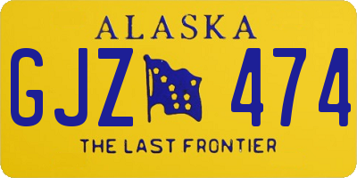 AK license plate GJZ474
