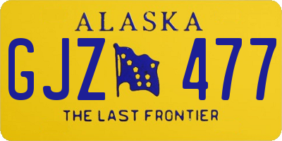 AK license plate GJZ477