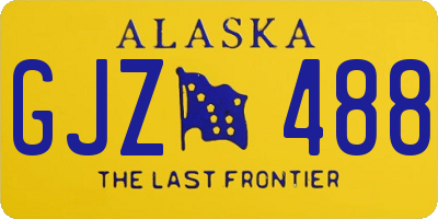 AK license plate GJZ488