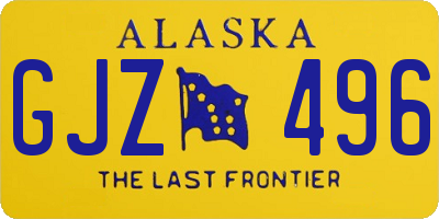 AK license plate GJZ496