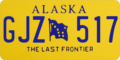 AK license plate GJZ517