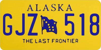 AK license plate GJZ518