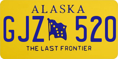 AK license plate GJZ520