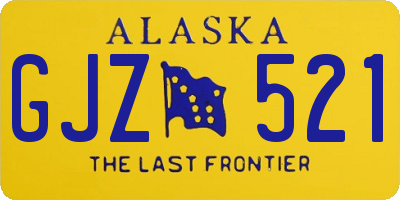 AK license plate GJZ521