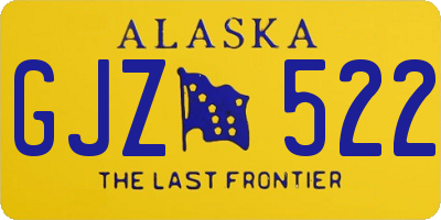 AK license plate GJZ522