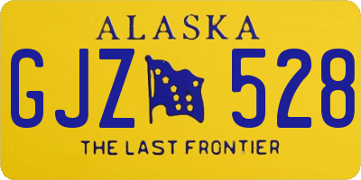 AK license plate GJZ528
