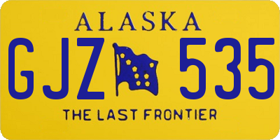 AK license plate GJZ535