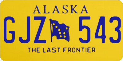 AK license plate GJZ543