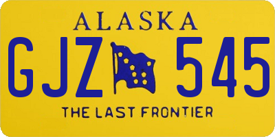 AK license plate GJZ545