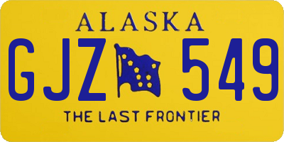 AK license plate GJZ549