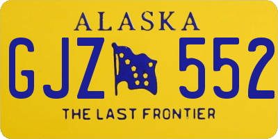 AK license plate GJZ552