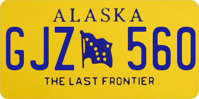 AK license plate GJZ560