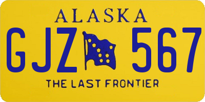 AK license plate GJZ567