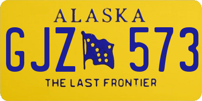 AK license plate GJZ573