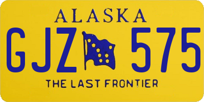 AK license plate GJZ575